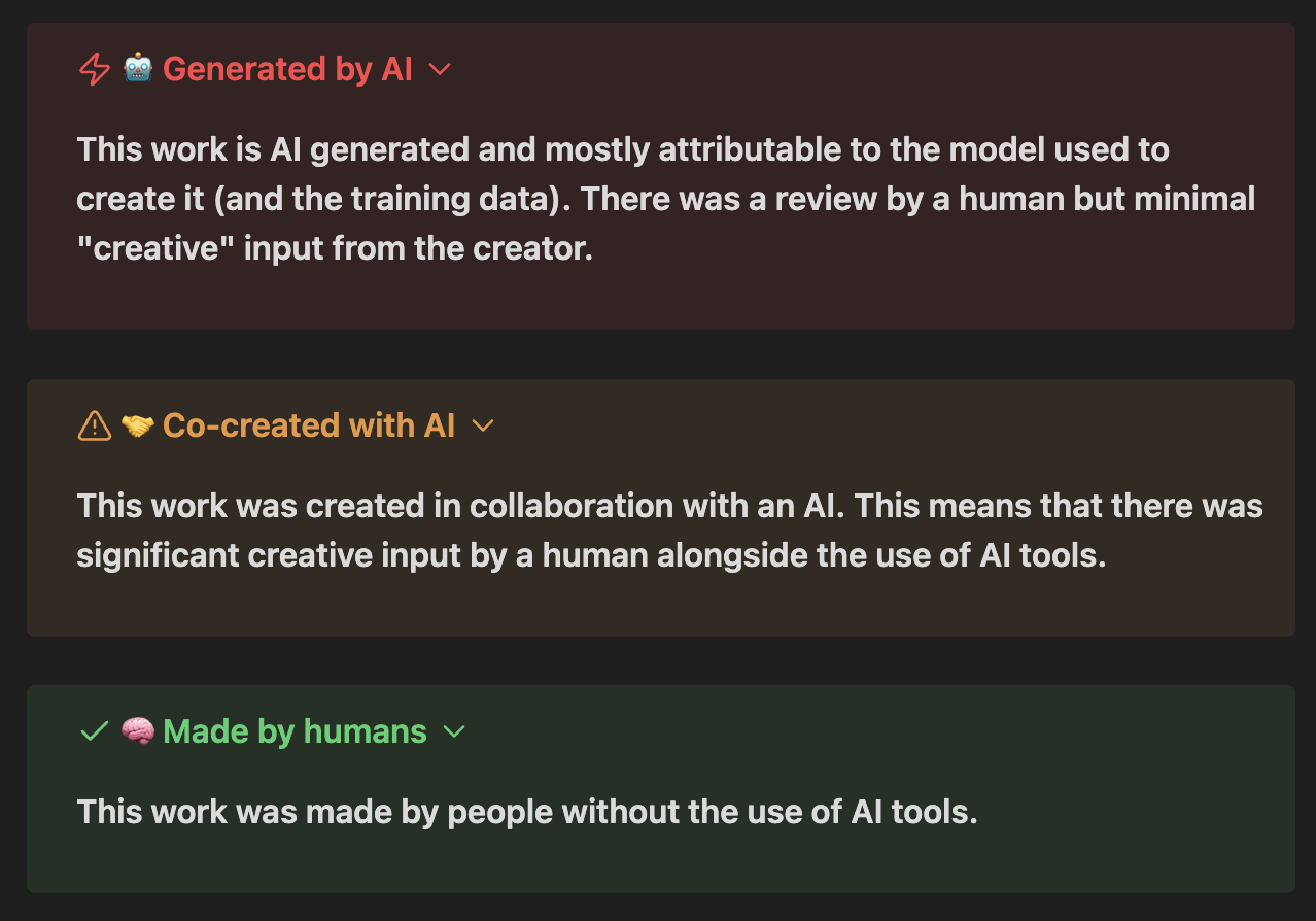 AI transparency labels for everyday use